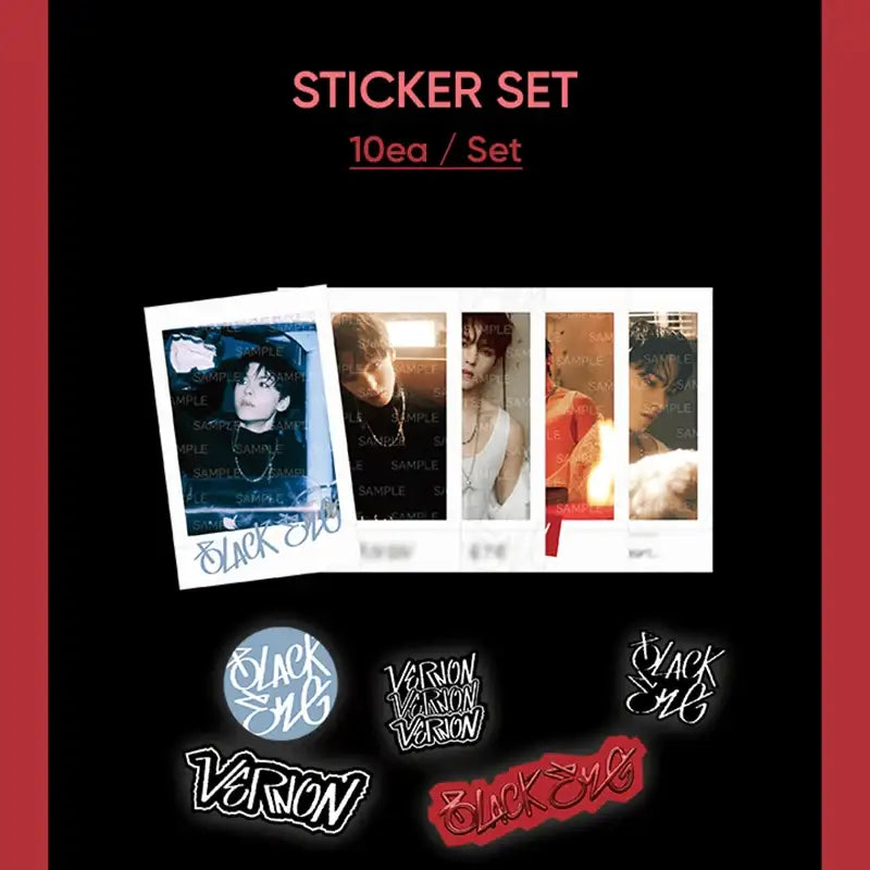 Seventeen - Black Eye - Sticker Set - SEVENTEEN - Stickers - Harumio