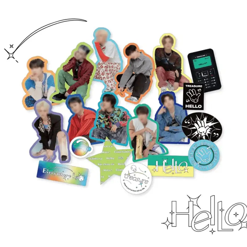 TREASURE - HELLO - Sticker Pack - TREASURE - Stickers - Harumio