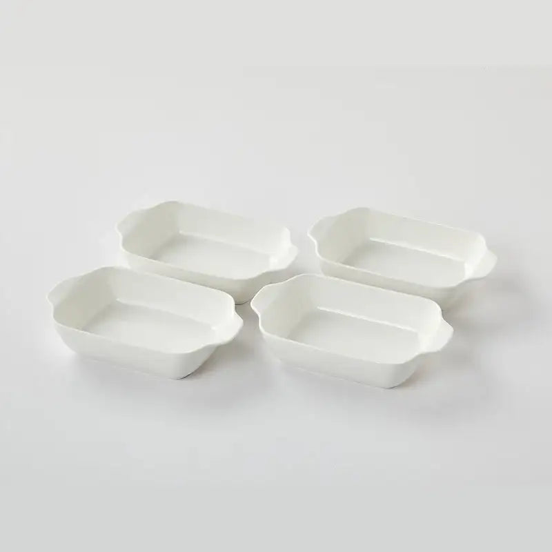 Korean WOW Daily Double Handle Rectangular Bowl 4P Set - Modern House - Kitchenware - Harumio Korean WOW Daily Double Handle Rectangular Bowl 4P Set - Modern House - Kitchenware - Harumio