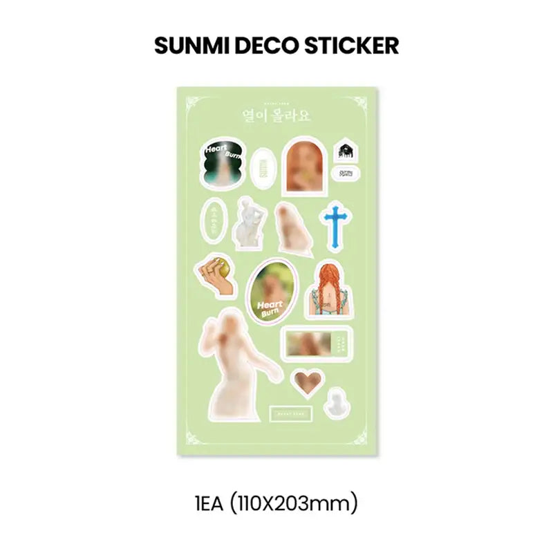 Sunmi - HEART BURN - Deco Sticker - Sunmi - Stickers - Harumio