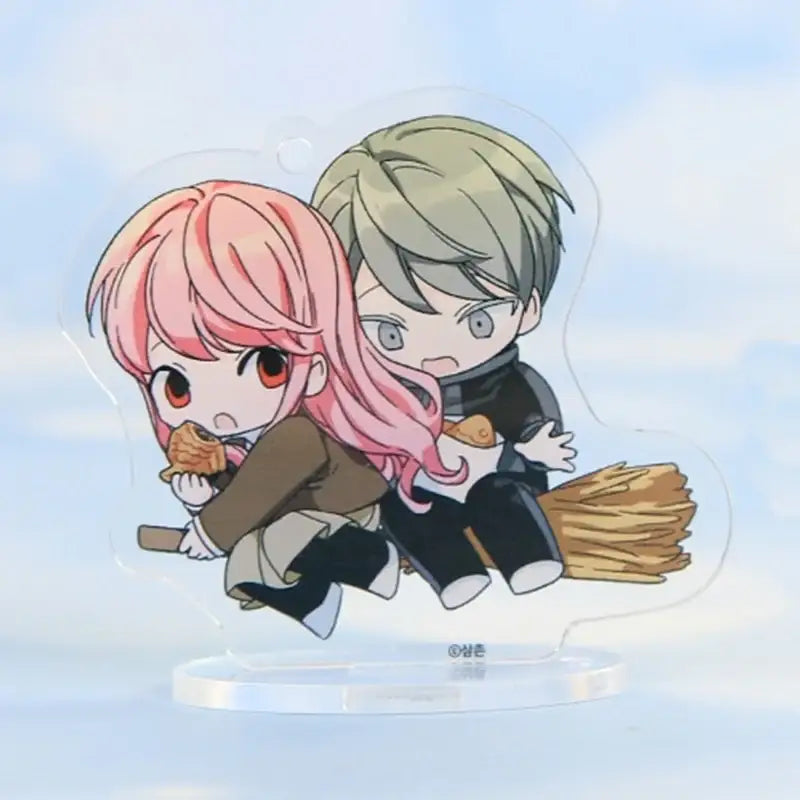 I Don't Want This Kind Of Hero - Flight Crew Acrylic Stand Charm - Webtoon Shop - Acrylic Charms - Harumio