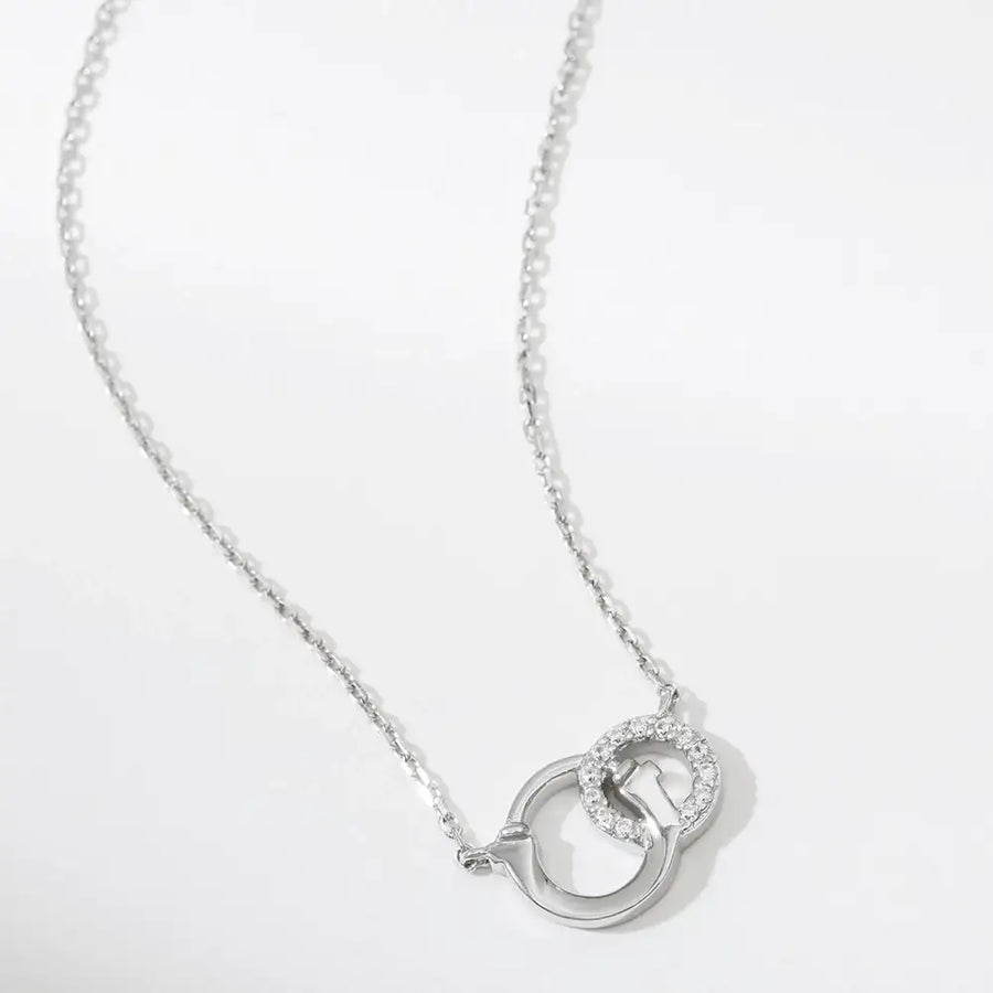 OST - Lucky Lock Horseshoe Double Silver Necklace - OST - Jewelry - Harumio