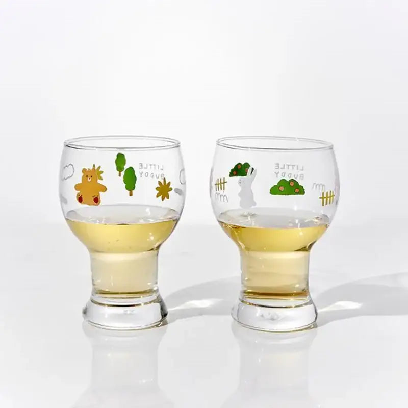 Korean Little Buddy - Barbarian Glass Set 2P - Modern House - Tableware - Harumio