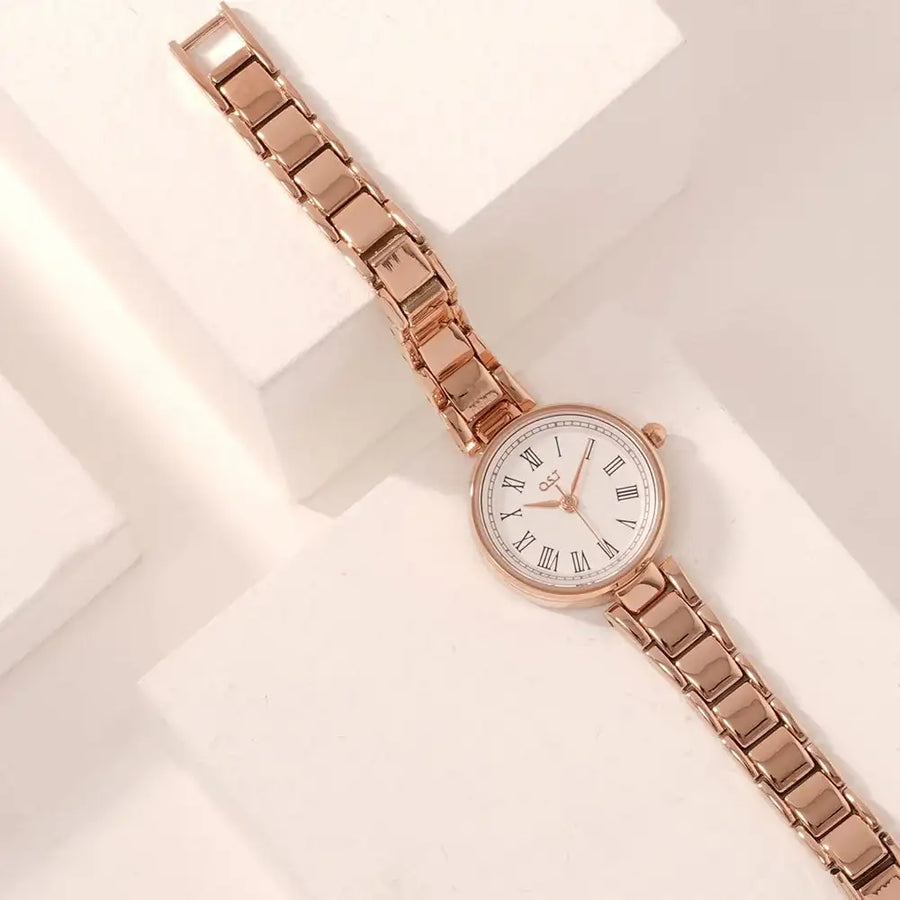 OST - Modern Roman Index Rose Gold Metal Watch - OST - Watch - Harumio