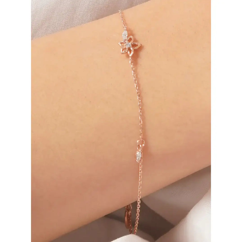 CLUE - Flower Bling Bling Silver Bracelet - CLUE - Jewelry - Harumio