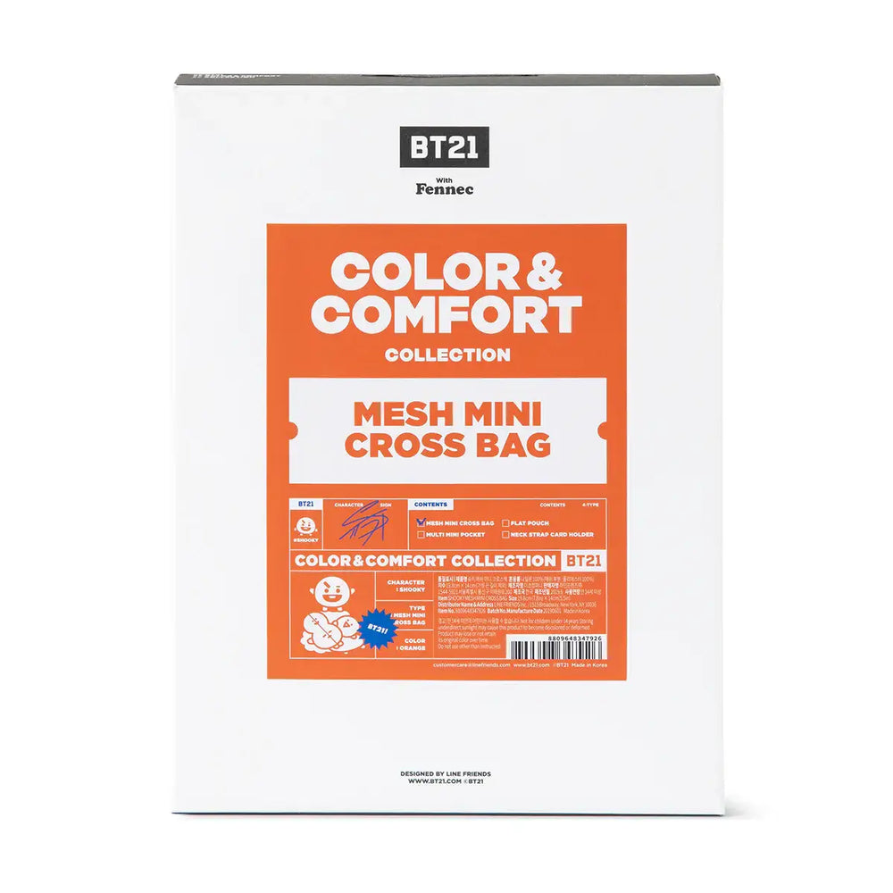 BT21 x Fennec - Mesh Mini Cross Bag - BT21 - Bag - Harumio BT21 x Fennec - Mesh Mini Cross Bag - BT21 - Bag - Harumio