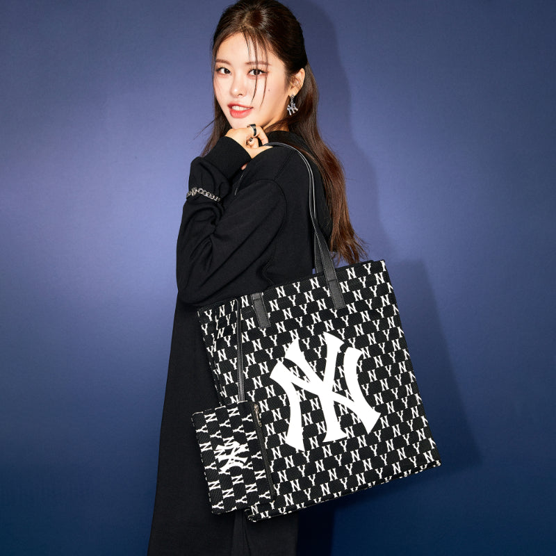MLB Korea - New York Yankees Monogram Thin Ball Mini Crossbody Bag – Harumio