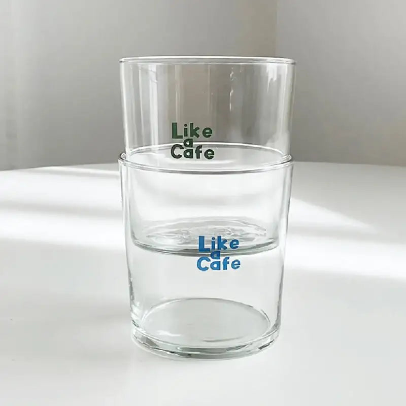 Like A Cafe - Lettering Glass - Like A Cafe - Glass Cup - Harumio