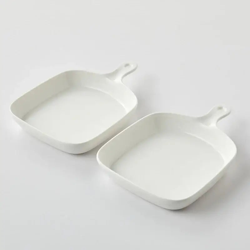 Korean WOW Daily One Handle Square Pan Plate 2P Set - Modern House - Kitchenware - Harumio Korean WOW Daily One Handle Square Pan Plate 2P Set - Modern House - Kitchenware - Harumio