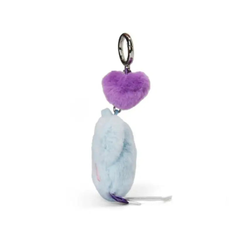 BT21 - Baby Flat Fur Face Bag Charm - Purple Heart Edition - BT21 - Keyring - Harumio BT21 - Baby Flat Fur Face Bag Charm - Purple Heart Edition - BT21 - Keyring - Harumio