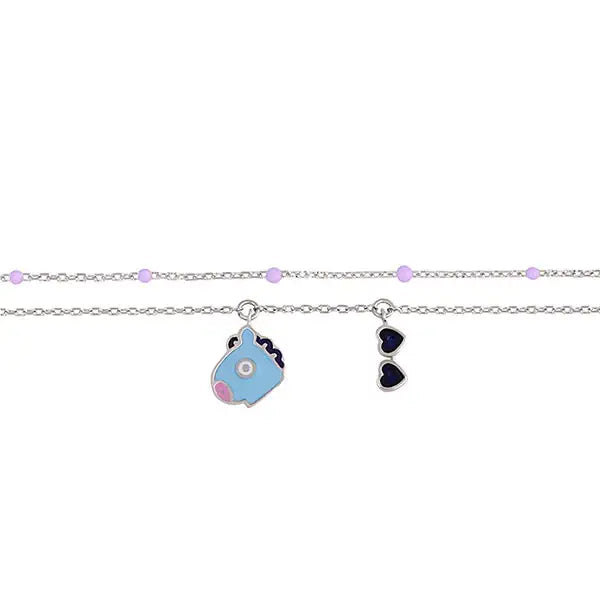 BT21 x OST - Silver Bracelet Ver. 2 - Mang - BT21 - Bracelets - Harumio