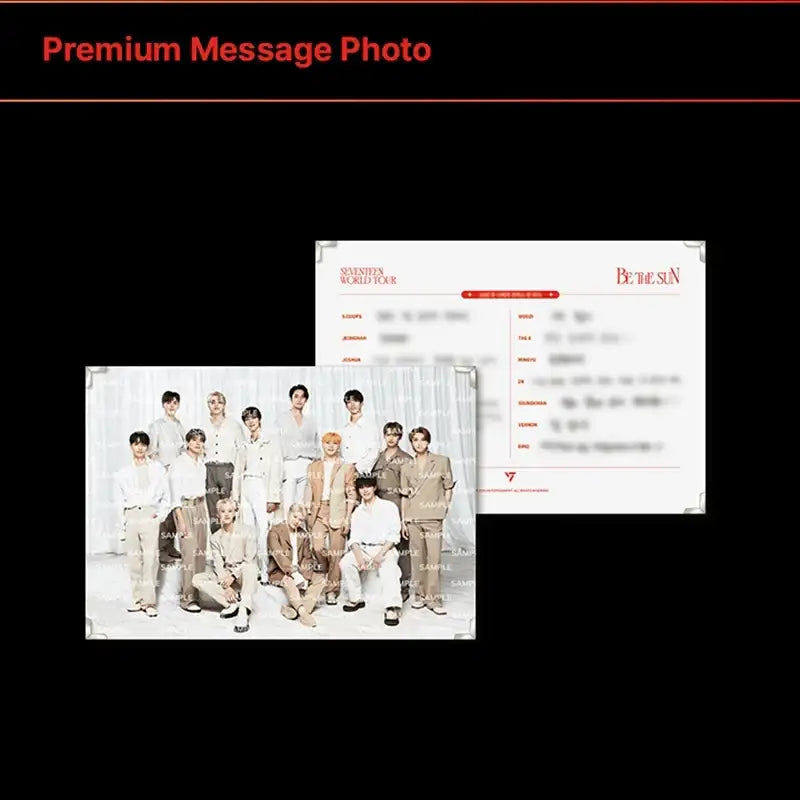 Seventeen - BE THE SUN - Premium Message Photo - SEVENTEEN - Photo - Harumio Seventeen - BE THE SUN - Premium Message Photo - SEVENTEEN - Photo - Harumio