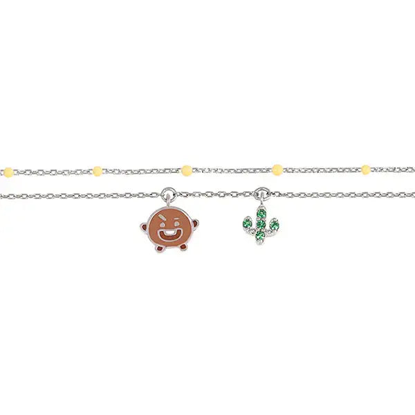BT21 x OST - Silver Bracelet Ver. 2 - Shooky - BT21 - Bracelets - Harumio