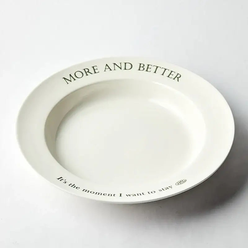 Korean Mine Lettering - Pasta Bowl - Modern House - Bowls - Harumio