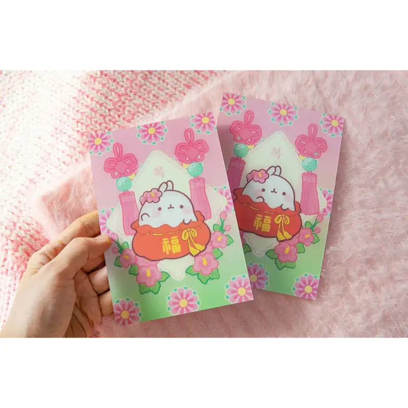Molang - Lenticular New Year's Greetings Card - Molang - Lenticular Card - Harumio