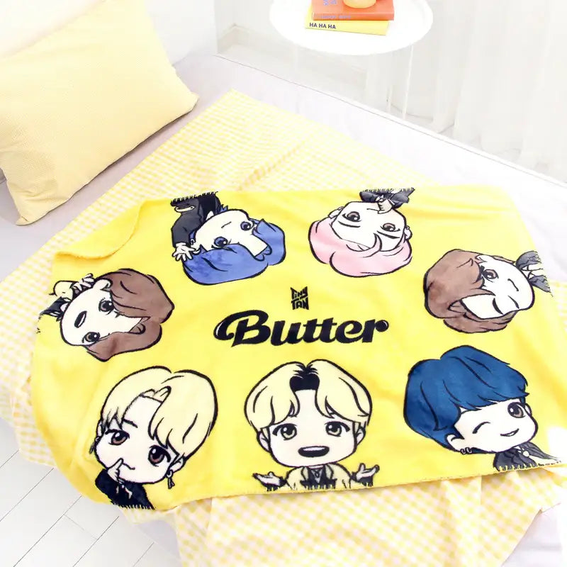 NARA HOME DECO x BT21- TinyTAN Butter Microfiber Blanket - NARA HOME DECO - Home & Living - Harumio