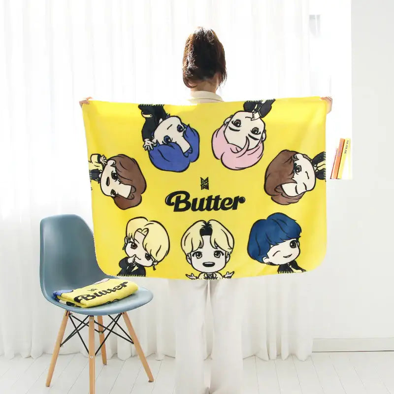 NARA HOME DECO x BT21- TinyTAN Butter Microfiber Blanket - NARA HOME DECO - Home & Living - Harumio