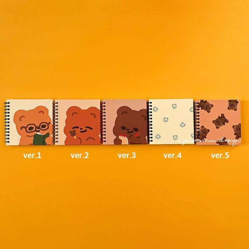 Pureureumdesign x 10x10 - Cupid Bear Square Grid Notebook - Pureureumdesign - Stationery - Harumio Pureureumdesign x 10x10 - Cupid Bear Square Grid Notebook - Pureureumdesign - Stationery - Harumio