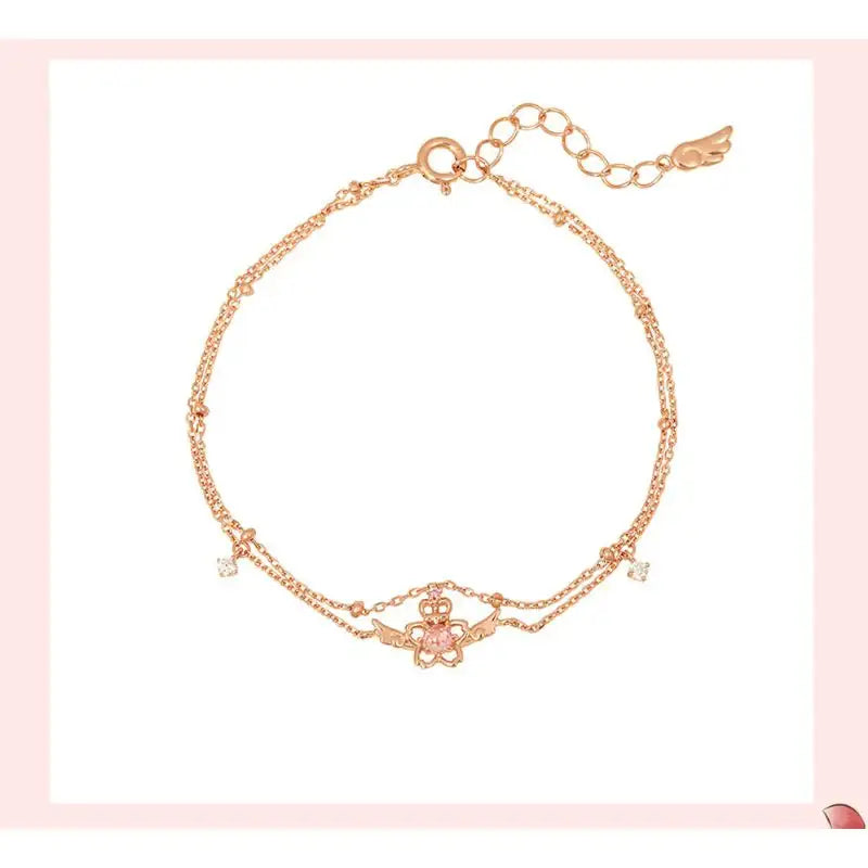 OST x Cardcaptor Sakura - Crown Cherry Blossom Wing Bracelet - OST - Jewelry - Harumio