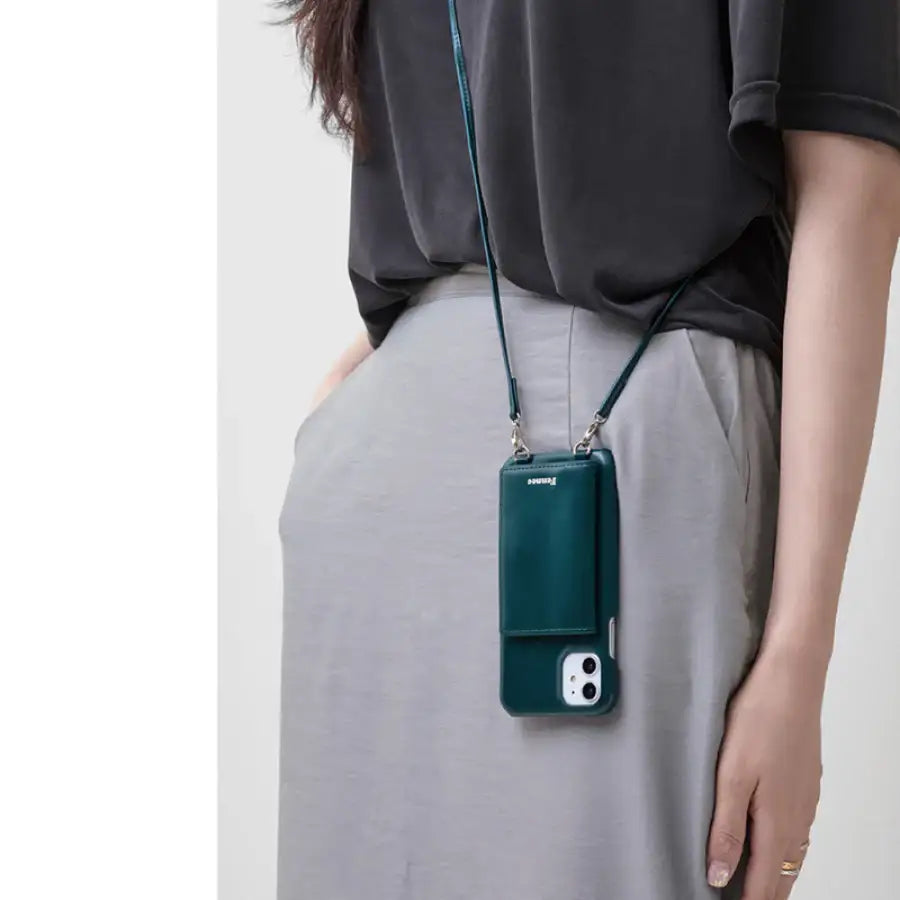 Fennec - Strap Pocket Leather Phone Case – Harumio