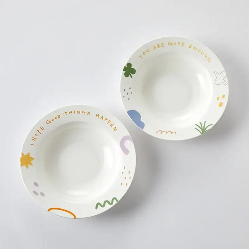 Korean Little Buddy Pom Pom - Pasta Bowl 2P Set - Modern House - Bowls - Harumio