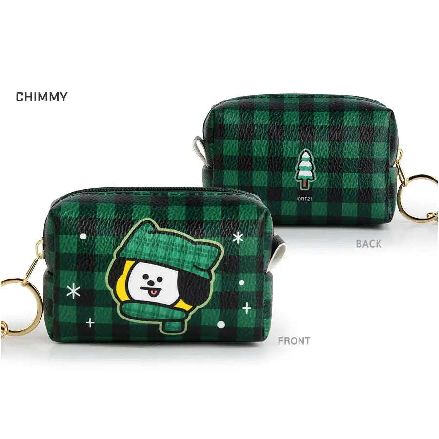 BT21 x Monopoly - Checkered Small Pouch - Monopoly - Accessories - Harumio