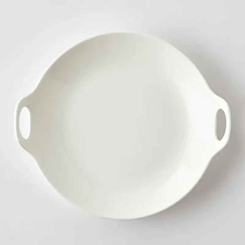 Korean WOW Daily Double Handle Round Plate 2P Set - Modern House - Kitchenware - Harumio Korean WOW Daily Double Handle Round Plate 2P Set - Modern House - Kitchenware - Harumio