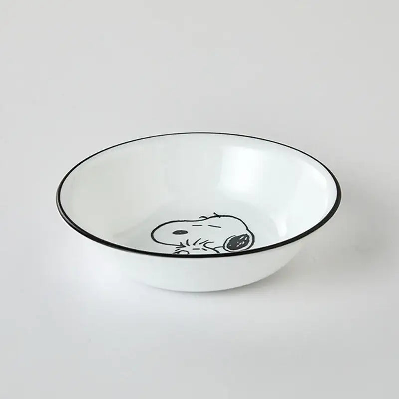 Corelle x Peanuts - Snoopy and Charlie - Front Plate 4P Set - Modern House - Tableware - Harumio