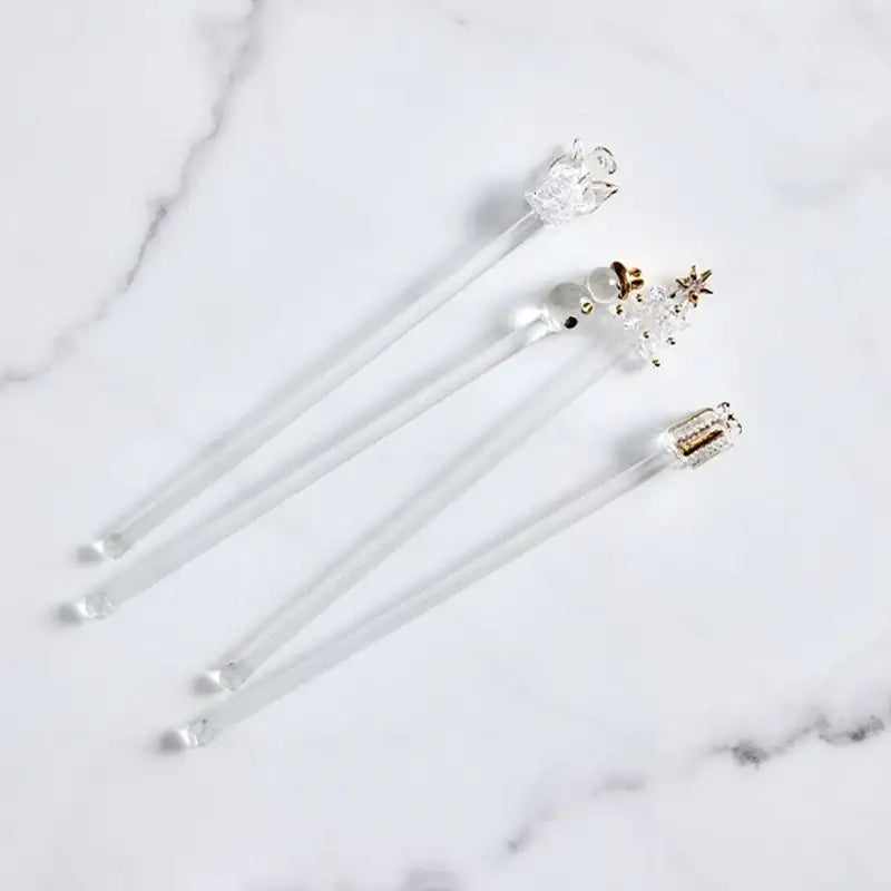 Korean Winter Story - Gold Glass Muddler Stick 4P Set - Modern House - Cutlery - Harumio