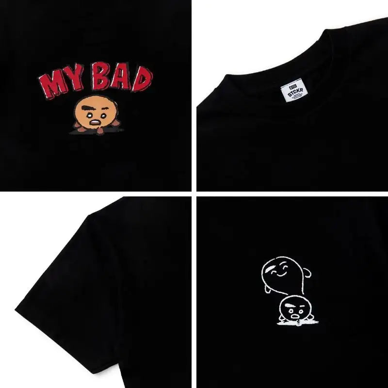 BT21 - Hipster Short Sleeve T-Shirt - BT21 - T-Shirt - Harumio BT21 - Hipster Short Sleeve T-Shirt - BT21 - T-Shirt - Harumio