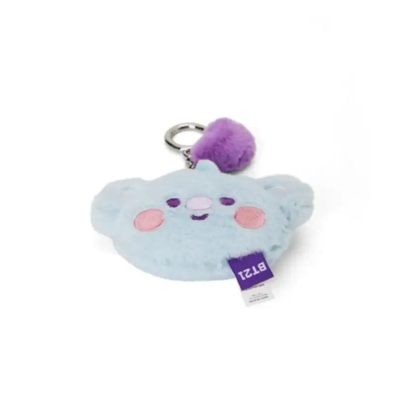 BT21 - Baby Flat Fur Face Bag Charm - Purple Heart Edition - BT21 - Keyring - Harumio BT21 - Baby Flat Fur Face Bag Charm - Purple Heart Edition - BT21 - Keyring - Harumio