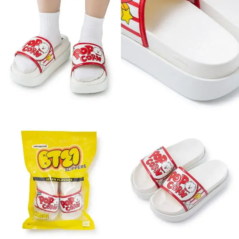 BT21 - Switfish Platform Slide Slippers - BT21 - Slipper - Harumio BT21 - Switfish Platform Slide Slippers - BT21 - Slipper - Harumio