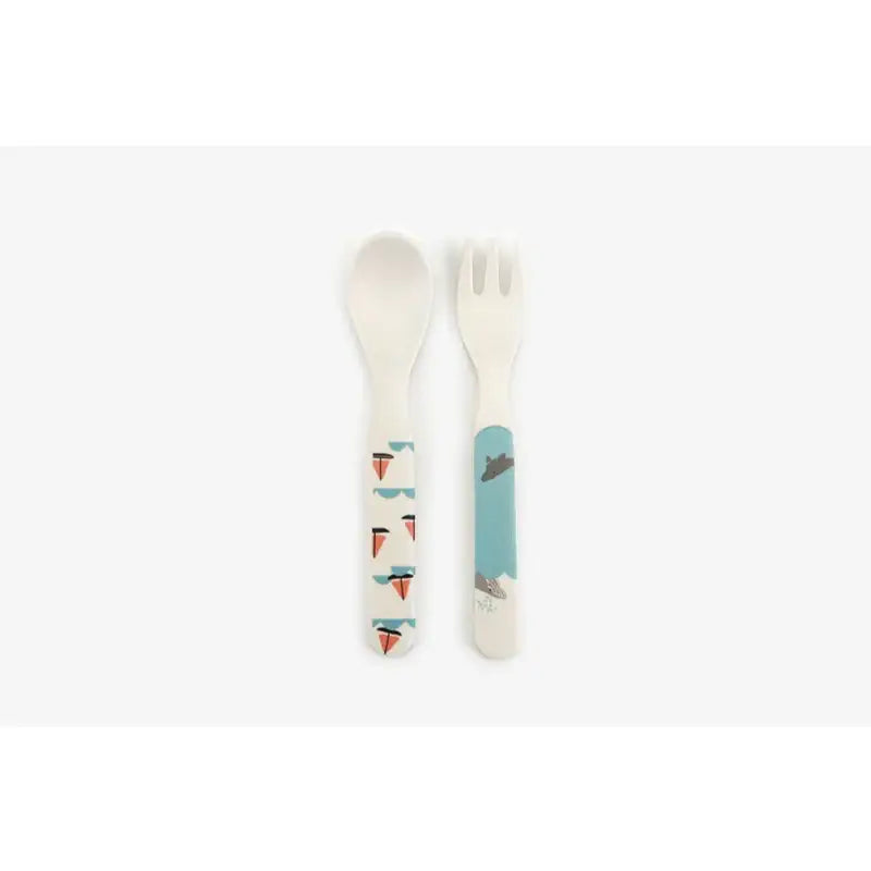 Dailylike x 10x10 - Bamboo Kids Spoon & Fork - Dailylike x 10x10 - Kitchenware - Harumio Dailylike x 10x10 - Bamboo Kids Spoon & Fork - Dailylike x 10x10 - Kitchenware - Harumio