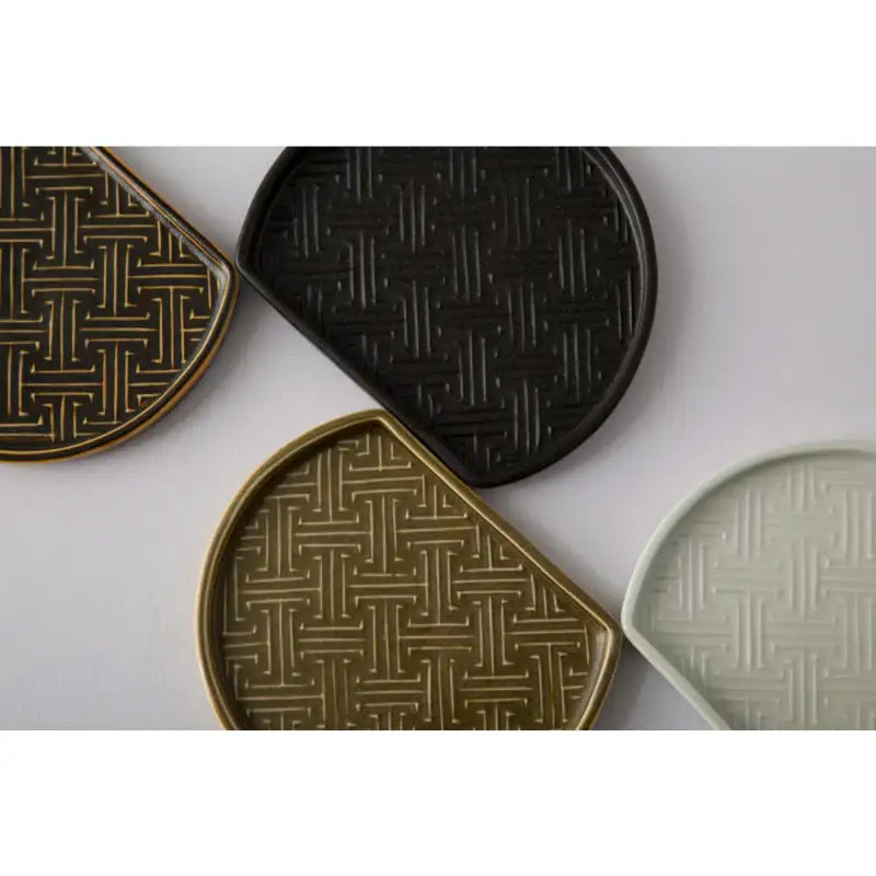 Chaora - Swastika Half Moon Plate - Chaora - Tableware - Harumio Chaora - Swastika Half Moon Plate - Chaora - Tableware - Harumio