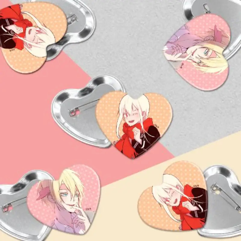 Excuse Me, but the World Will Be Gone for a While - Heart Pin Button - Webtoon Shop - Pin Button - Harumio