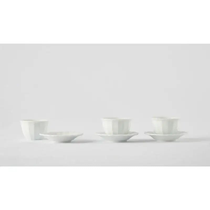Chaora - White Porcelain Angle Tea Set (3 Pax) - Chaora - Tableware - Harumio Chaora - White Porcelain Angle Tea Set (3 Pax) - Chaora - Tableware - Harumio