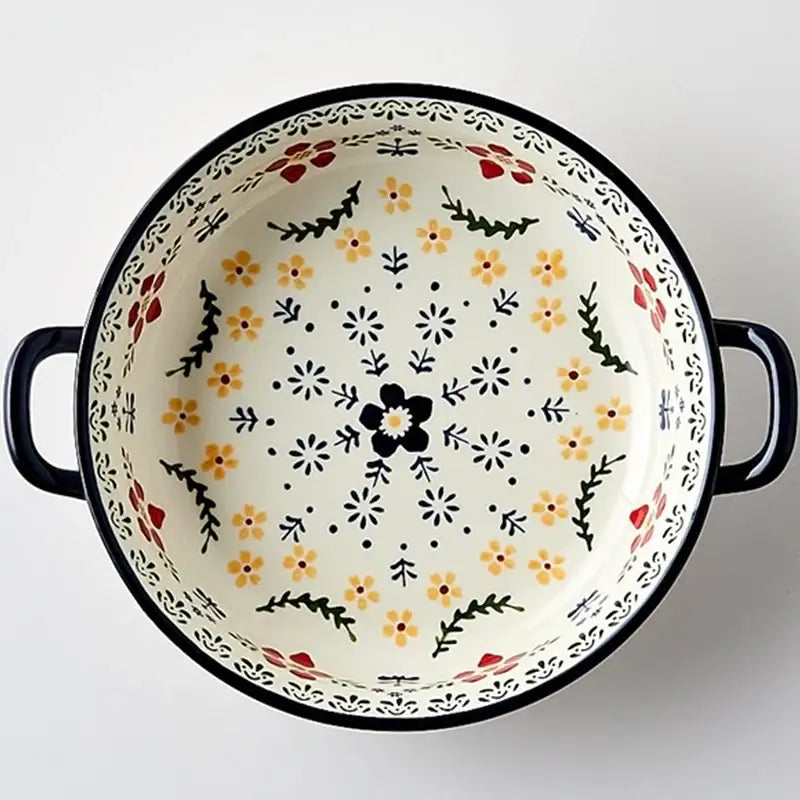 Korean Fatima - Multi-purpose Round Bowl With Two Handle - Modern House - Home & Living - Harumio