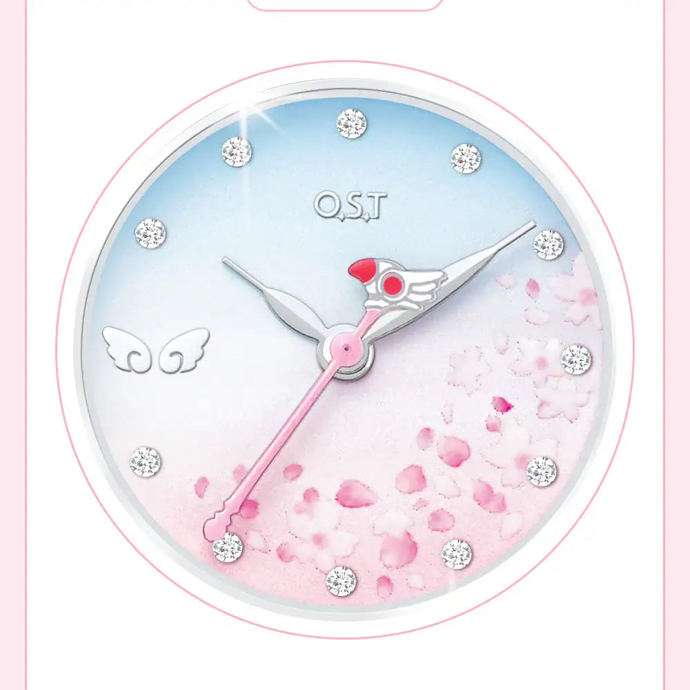 OST x Cardcaptor Sakura - Crow Card Cherry Blossom Mesh Watch - OST - Watches - Harumio OST x Cardcaptor Sakura - Crow Card Cherry Blossom Mesh Watch - OST - Watches - Harumio
