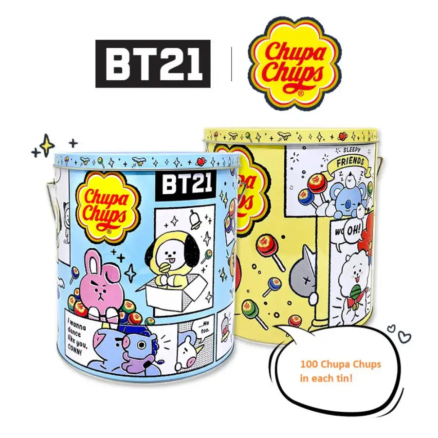 BT21 x Chupa Chups - Classic 100u Tin - Chupa Chups - Food - Harumio