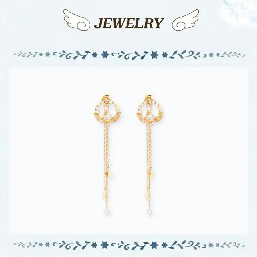 OST x Cardcaptor Sakura - Dream Wand 6 Stars Silver Drop Earring - OST - Jewelry - Harumio