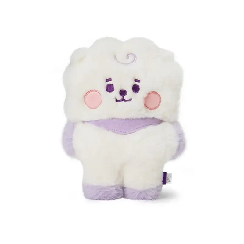 BT21 - Baby Flat Fur Standing Doll - Purple heart Edition - BT21 - Doll - Harumio BT21 - Baby Flat Fur Standing Doll - Purple heart Edition - BT21 - Doll - Harumio
