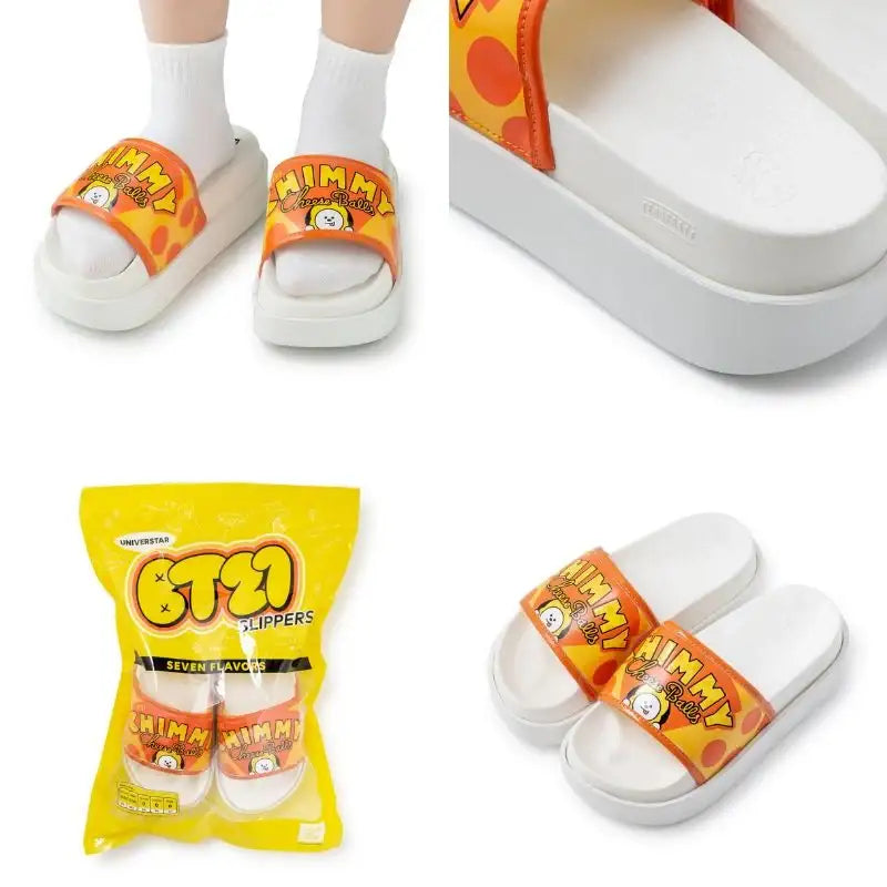 BT21 - Switfish Platform Slide Slippers - BT21 - Slipper - Harumio BT21 - Switfish Platform Slide Slippers - BT21 - Slipper - Harumio