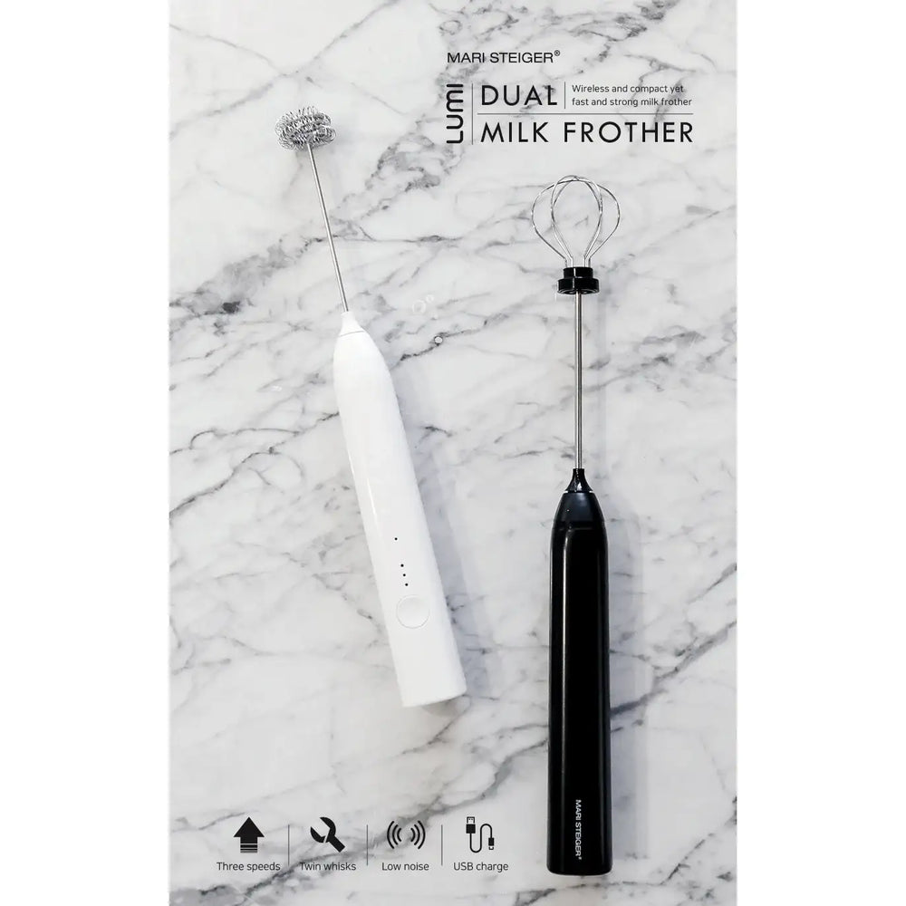 Mari Steiger - LUMI Electric Dual Milk Frothier - Mari Steiger - Home & Living, Accessories - Harumio Mari Steiger - LUMI Electric Dual Milk Frothier - Mari Steiger - Home & Living, Accessories - Harumio