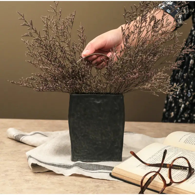 Chaora - Cupronickel Handle Vase - Chaora - Tableware - Harumio