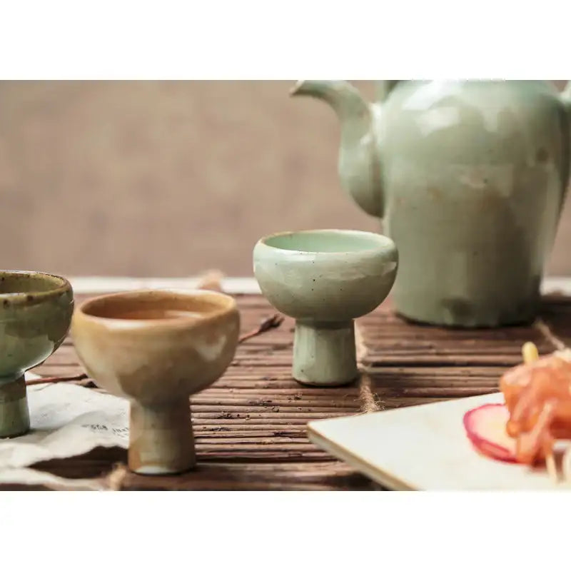 Chaora - Celadon Compote Soju Glass - Chaora - Tableware - Harumio