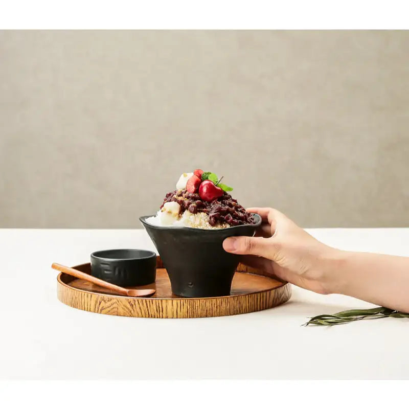 Chaora - Black Bingsu Bowl - Chaora - Tableware - Harumio Chaora - Black Bingsu Bowl - Chaora - Tableware - Harumio