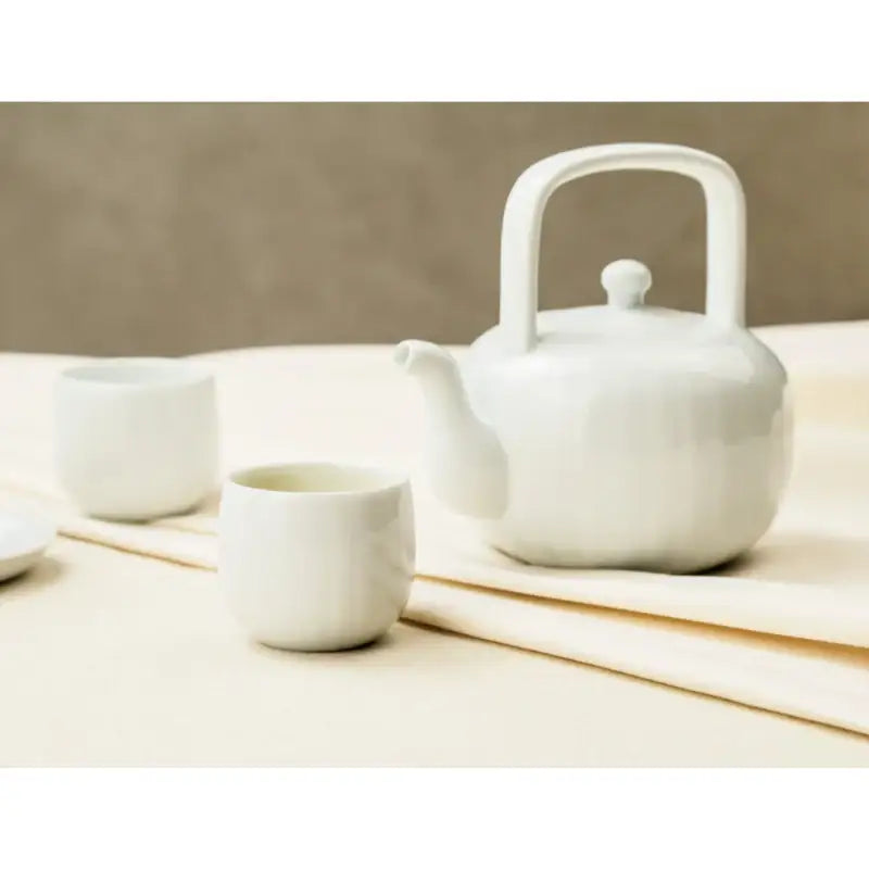 Chaora - White Porcelain Striped Tea Cup - Chaora - Tableware - Harumio