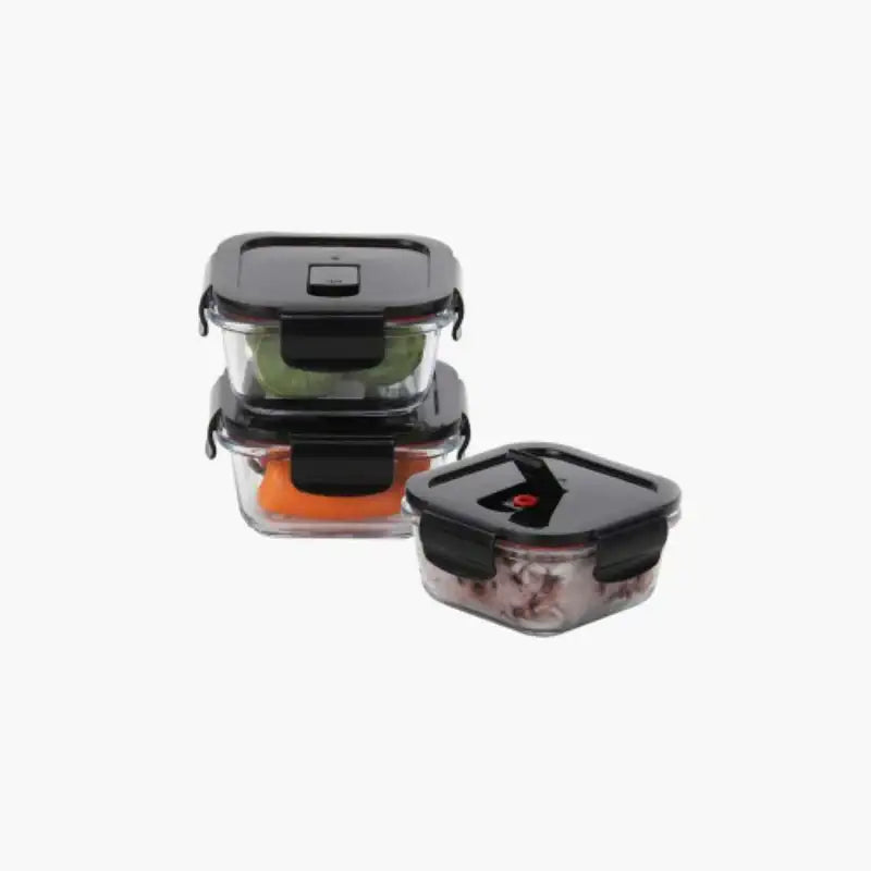 Neoflam - Neovent Square Container 320ml Set Of 3 - Neoflam - Food Container - Harumio