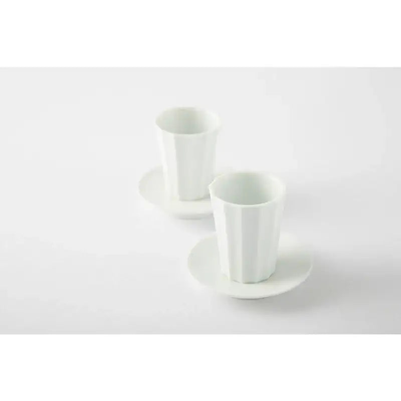 Chaora - White Porcelain Angle Tea Cup Set - Chaora - Tableware - Harumio