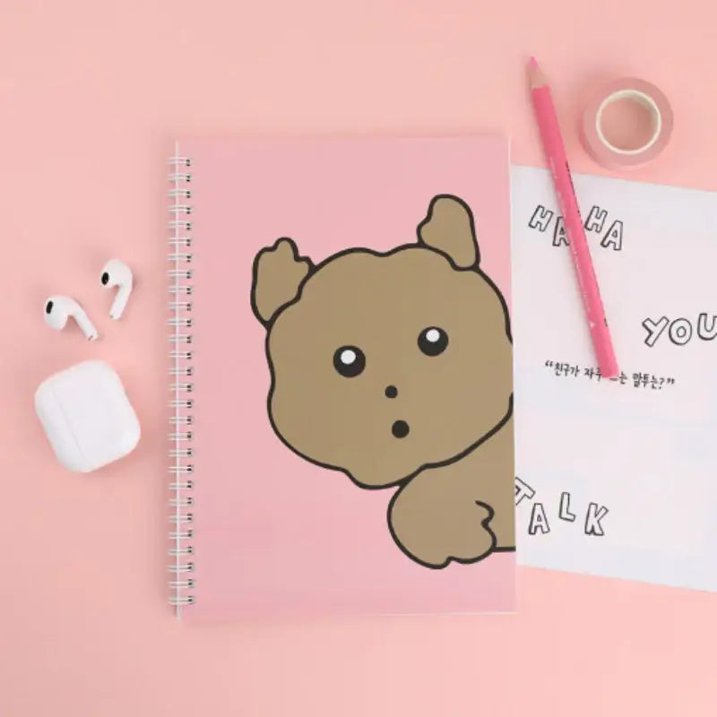 Maru Is a Puppy - Spring Notebook - Webtoon Friends - Notebook - Harumio